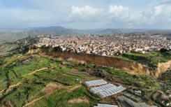 More than 1,000 people were evacuated in Sicily after a four-kilometre section of cliff crumbled during a storm
