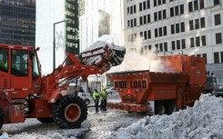 More than a foot (30 cm) of snow fell over parts of New York City