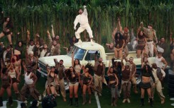 Puerto Rican singer Bad Bunny performs during the Super Bowl halftime show