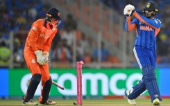 Form slump: India's Abhishek Sharma is clean bowled against the Netherlands for his third duck in a row