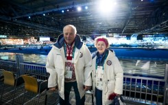 Norway's King Harald V and Queen Sonja at the Winter Olympics speed skating in Italy this month