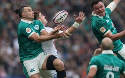 Ireland wing James Lowe (L) has been ruled out of the rest of the Six Nations