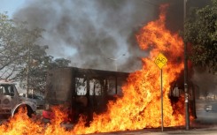 CJNG gang members blocked roads with burning vehicles after the killing of their leader