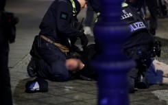 Police apprehended the suspect after the stabbing near the Memorial to the Murdered Jews of Europe in Berlin on February 21, 2025