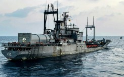 A handout photograph taken by the Sri Lankan Navy of the Iranian ship IRIS Bushehr