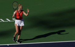 Czech Katerina Siniakova celebrates her 'tricky' match point in her win over defending champion Mirra Andreeva at Indian Wells