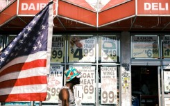A person walks in the Little Haiti neighborhood in the Brooklyn borough of New York City on July 15, 2025