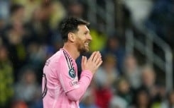 Argentine superstar Lionel Messi of Inter Miami reacts after a missed shot as he failed to score his 900th career goal in a 0-0 CONCACAF Champions Cup draw at Nashville in the first leg of their round-of-16 matchup