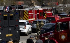 Law enforcement responding to the attack on the Temple Israel synagogue in West Bloomfield, Michigan