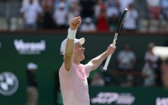 World number two Jannik Sinner celebrates his victory over Daniil Medvedev in the Indian Wells ATP Masters