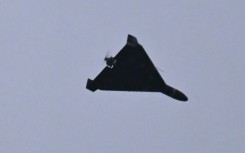 An Iranian-designed drone seen over the Ukrainian capital in December 2025