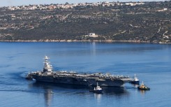 The USS Gerald R. Ford departed Souda Bay on the Greek island of Crete on February 26