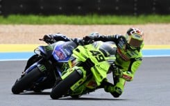 VR46 Racing Team's Italian rider Fabio Di Giannantonio took his first pole position since 2022