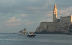 The first boat of a flotilla carrying medical supplies, food and solar panels reaches Cuba to aid the island as a US fuel blockade deepens its energy crisis
