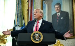 Donald Trump said 'we're dealing with the right people' amid hopes for a de-escalation in the war