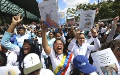 In Caracas, supporters of ousted Venezuelan president Nicolas Maduro have rallied for his release