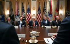 US President Donald Trump briefed a cabinet meeting on the state of negotiations to end the war with Iran