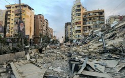 Thousands of Lebanese displaced by Israeli air strikes now live in tents along Beirut's seafront