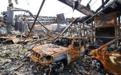 Damage from a strike in eastern Tehran that was hit by a missile strike, on March 28, 2026