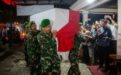 The bodies arrived in Jakarta from Lebanon