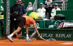 Daniil Medvedev repeatedly smashed his racquet during an embarrassing defeat against Matteo Berrettini