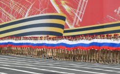 Rows of teenage cadets adorn military parades dedicated to Soviet victory in World War II