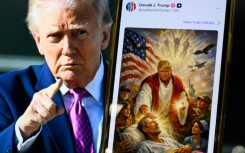 US President Donald Trump sparked outrage after posting a social media image that appeared to depict him as Jesus Christ