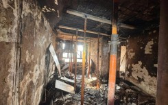 The aftermath of a fire that killed 168 people at the Wang Fuk Court residential estate in Hong Kong