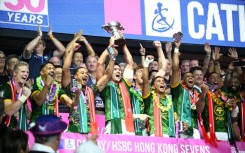South Africa celebrate after winning the final in Hong Kong