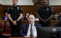 Former Hollywood film producer Harvey Weinstein appears in Manhattan Supreme Court during his retrial in New York City on April 14, 2026