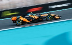 British driver Lando Norris steered his upgraded McLaren to pole position for the sprint race at the Miami Grand Prix