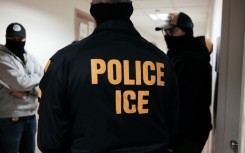 Officers of federal Immigration and Customs Enforcement (ICE) typically cover their faces on operations