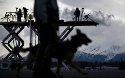 Trump's plane stopped in Alaska, where Nvidia boss Jensen Huang joined the president for the journey to Beijing