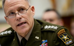 US General Christopher LaNeve speaks during a House Armed Services Committee hearing on May 15, 2026