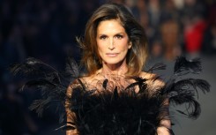 Model Cindy Crawford walked the runway