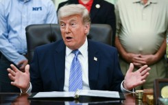 US President Donald Trump speaks during an announcement with Environmental Protection Agency (EPA) Administrator Lee Zeldin in the Oval Office of the White House in Washington, DC on May 21, 2026.