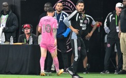 Inter Miami's Argentine forward Lionel Messi leaves the field with what was diagnosed as muscle fatigue in his left hamstring during his team's MLS victory over Philadelphia