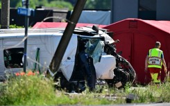 Seven children were aboard the bus, according to a police spokeswoman