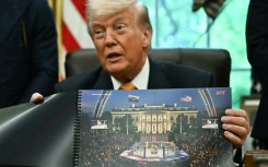 US President Donald Trump showed off a rendering of the event earlier this month