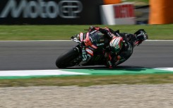 Aprilia Racing team's Italian MotoGP rider Marco Bezzecchi