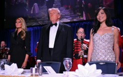US President Donald Trump was on stage with White House Correspondents Association head Weijia Jiang at the dinner in April