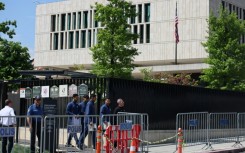 Iran's national football team players and members of their delegation leave the US Embassy in Ankara after submitting their visa applications ahead of the 2026 FIFA World Cup, on May 21, 2026