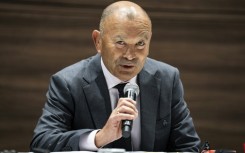 Japan's rugby union team head coach Eddie Jones speaks during a press conference