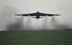 The B-52 Stratofortress bomber -- seen here taking off from US base in Britain -- is a workhorse of the US military that has been in service since the 1950s