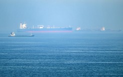 Cargo ships along the Gulf of Oman on June 19