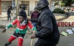 Protests against the US-run Ebola centre in Kenya turned violent earlier this month