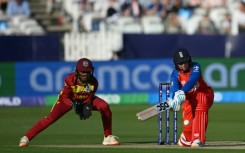 England's Danni Wyatt-Hodgehits out on her way to 65 in a Women's T20 World Cup match against the West Indies at Lord's