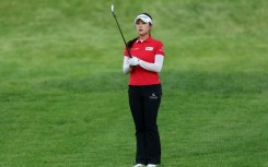 South Korean Yoon Ina sizes up a shot in the first round of the Women's PGA Championship at Hazeltine