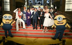 People dressed as different characters attend the premiere of 'Minions & Monsters' at the Dolby Theatre in Hollywood, California