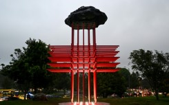 The Umbral monument in Bogota pays tribute to the medical personnel who died during the Covid-19 pandemic